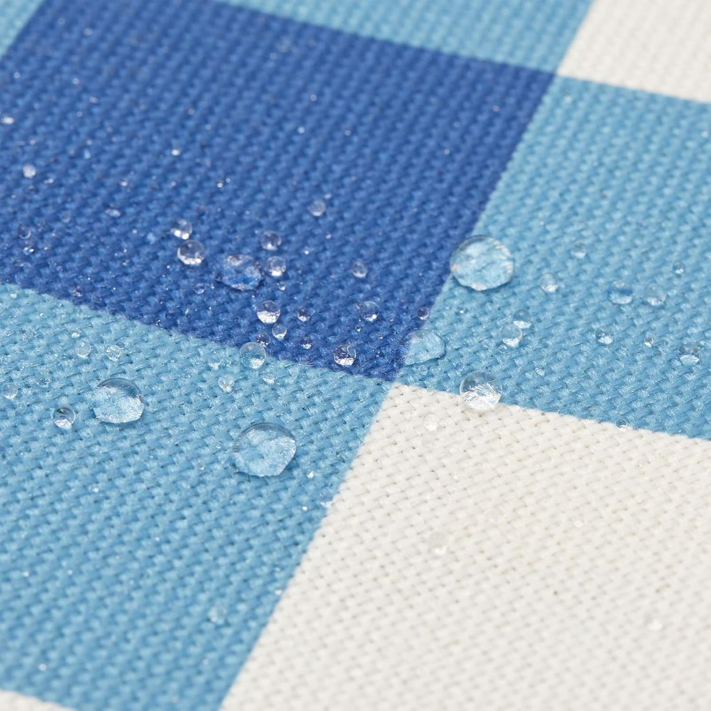 Set of 6 Blue and White Plaid Cloth Placemats, Washable Table Mats with Buffalo Design for Dining Table