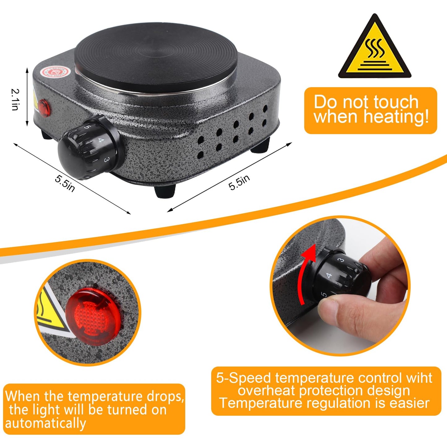 BBAXI Candle Making kit with Hot Plate,Wax Melter for Candle Making,Candle Making Kit for Beginners with Melting Pot,Including Candle Pot,Electric Stove,Thermometer, Candle Wick,Anti-hot