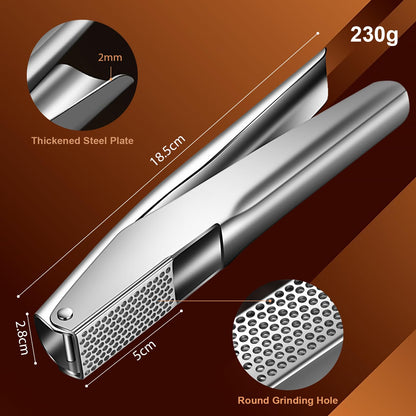 KAITION Stainless Steel Garlic Press, Premium Garlic Crusher - Leak-Proof, Easy to Clean, Rust-resistant, Dishwasher Safe!
