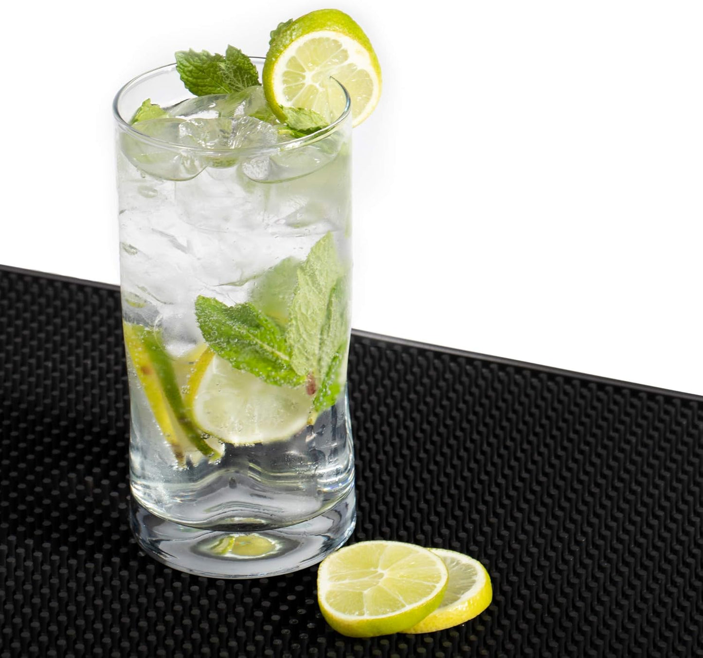 18" 12" 2-pack x Black Bar Mats, - Professional Bartender's Non-Slip Drink Cocktail Mixing Service Mat - Accessories