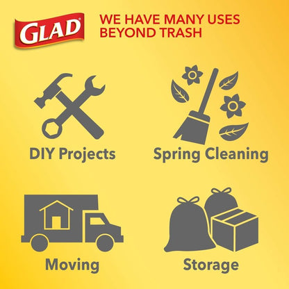 Glad ForceFlex Tall Kitchen Trash Bags, 13 Gallon, Gain Lavender, 80 Count (Package May Vary)