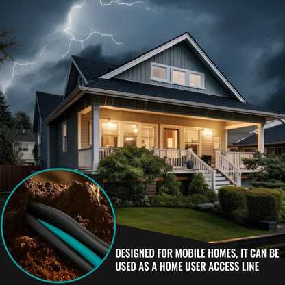 Copkim 125' 2-2-4-6 Aluminum Mobile Home Feeder Cable, 600V Aluminum Direct Burial Underground Wire,Service Cable for Mobile Homes