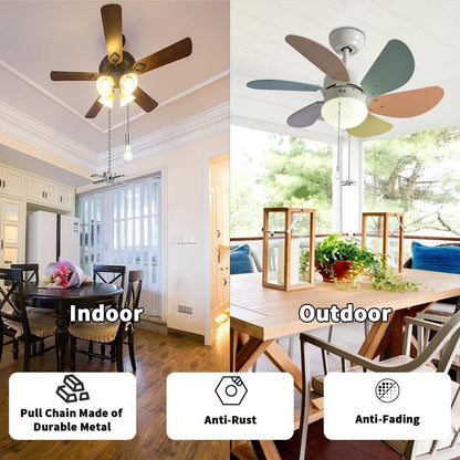 Humpptom Ceiling Fan Pull Chain, 4 Pieces of 12 Inch Bulb and Fan Pattern Pull Chain Extender Fit All Standard Ceiling Fans And Light Fixtures, Ceiling Fan Pull Chains With Decorative