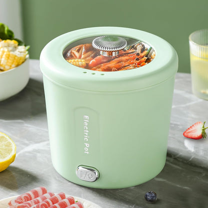 Hot Pot Electric, 1L Mini Ramen Cooker, 450W Rapid Noodles Cooker for Cooking Pasta, Egg, Soup, Portable Pot