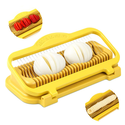 Egg Slicer for Hard Boiled Eggs Banana Slicer, banana Strawberry Mushroom, Aluminium Stainless Steel Wires Heavy Duty Dishwasher Safe