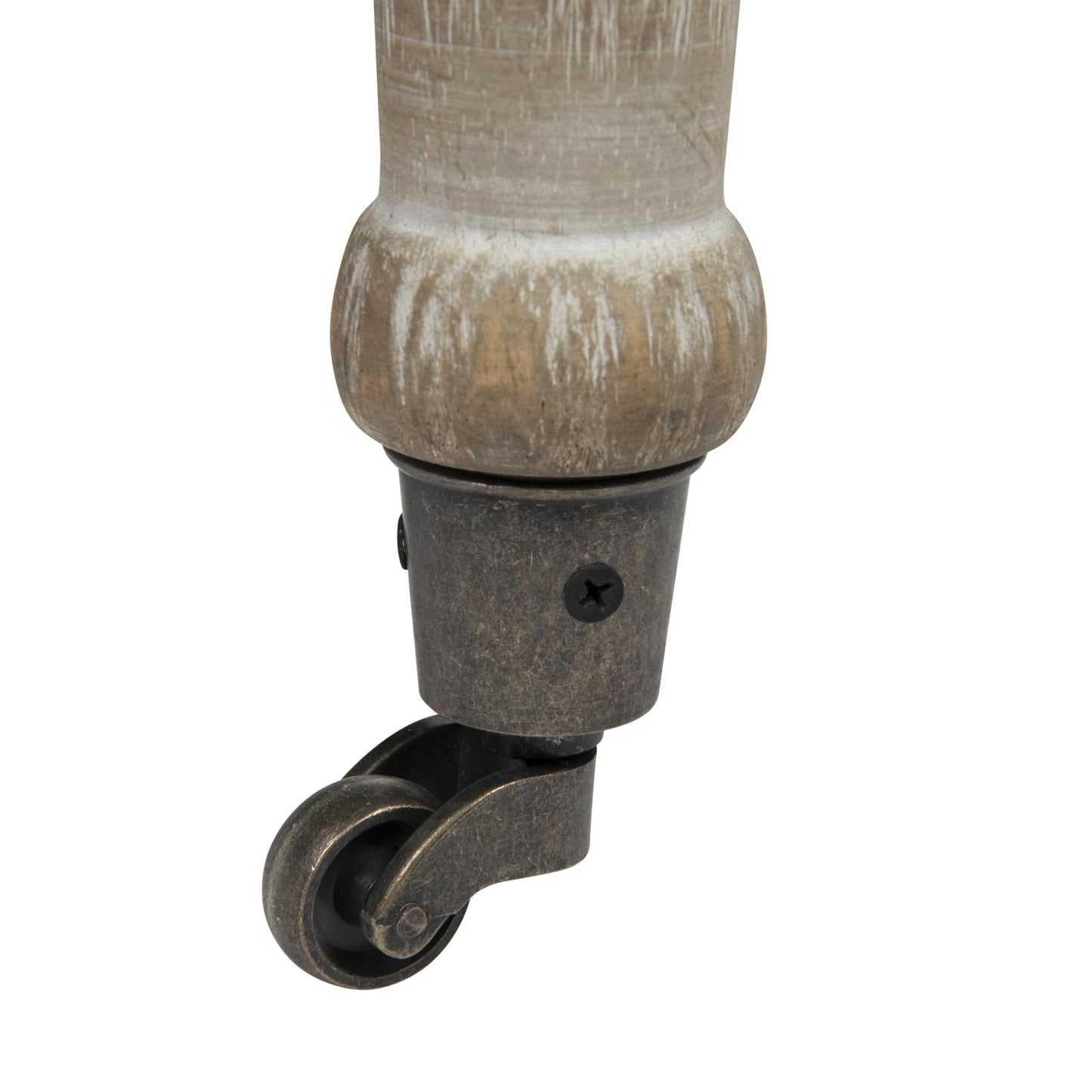 Creative Co-Op Antoinette Upholstered Ottoman Coffee Table, Grey