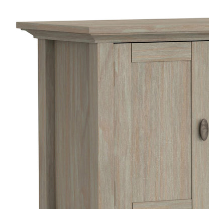SIMPLIHOME Redmond TV Stand - 72 inch Wide Solid Wood Media Console in Distressed Grey, Transitional Entertainment Center for Living Room for TVs up to 80 Inches with Drawers and Cable Management