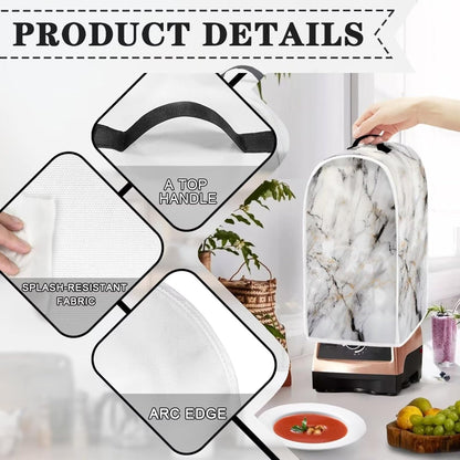 Grey Marble Blender Covers, Household Small Appliance Protector, Kitchen Blender Dust Cover for Women