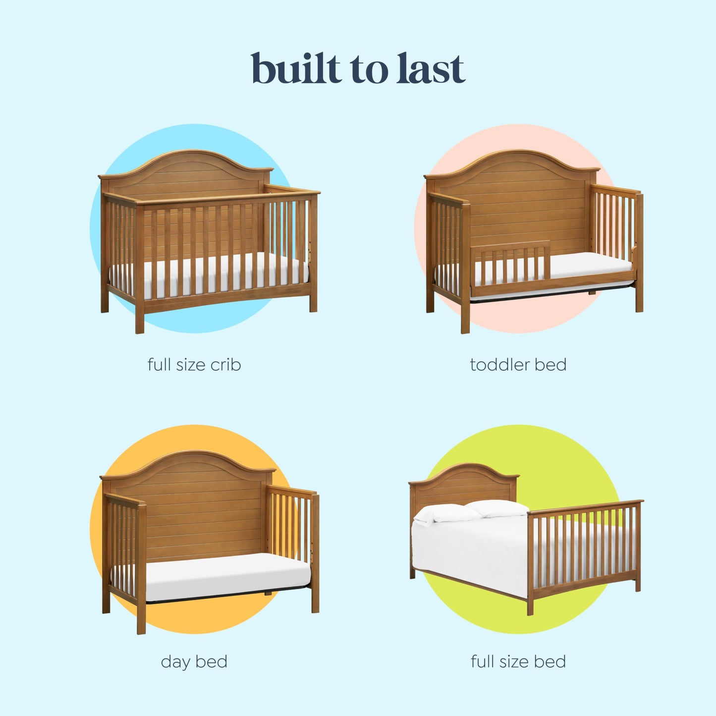 Carter's by Davinci Nolan 4-in-1 Convertible Crib in Chestnut, Greenguard Gold Certified