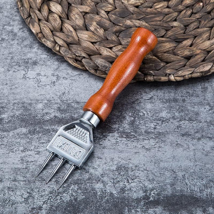 Ice Pick Stainless Steel - Safety Wooden Handle Kitchen Tool