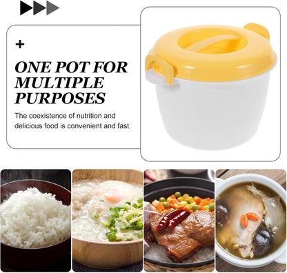 OSALADI Microwave Rice and Pasta Cooker - Dishwasher Safe Food Container for Vegetables and Soups
