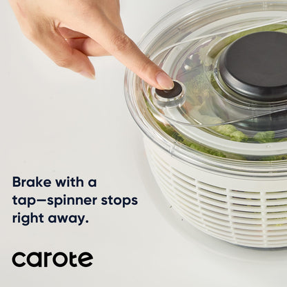 CAROTE 3.8 Qt Salad Spinner Small Lettuce Spinner Plastic Vegetable Fruit Washer, Vegetable Cleaner Salad Cleaner Lettuce Washer, Non-Slip Base, BPA-Free
