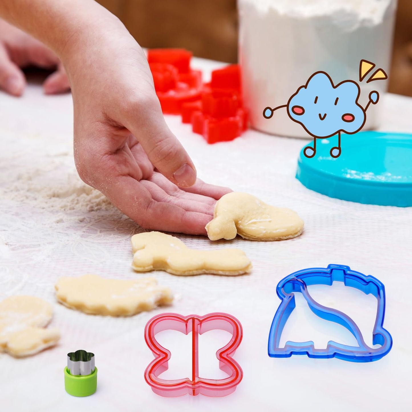Sandwich Cutters Bread Shaped Set Vegetable Fruit Cookie Cutters - Great Christmas Xmas Gifts for Lunchbox and Bento Box