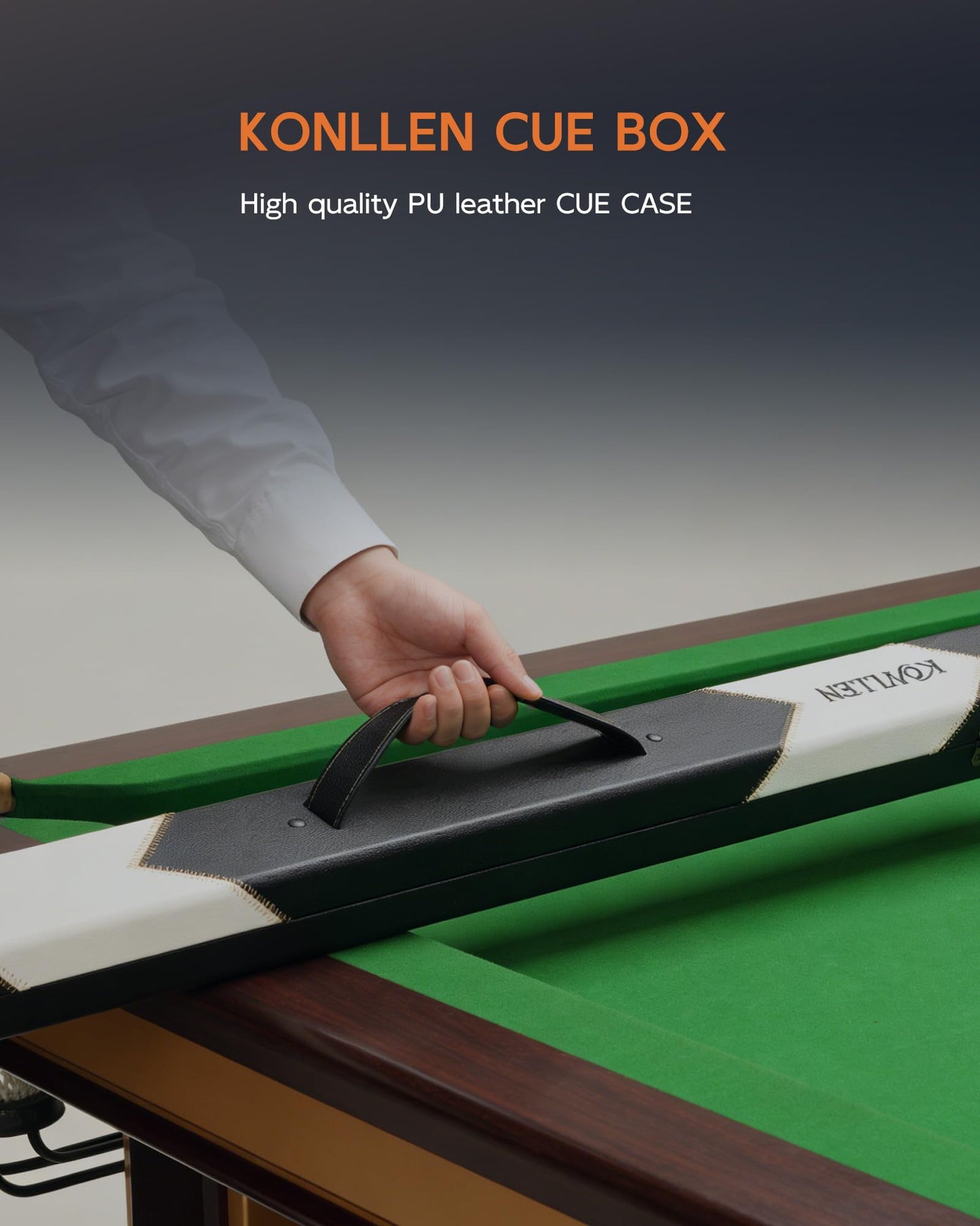 KONLLEN 2.0 Carbon Fiber Pool Cue with Professional Taper | Low Deflection Billiard Stick | Ultra-Smooth Shaft for Adult & League Players