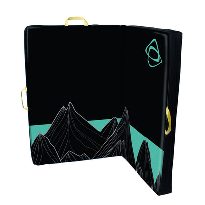 Asana Hero ‘Mountain’ Bouldering Crash Pad - Deluxe Suspension, Triple Layer Dual Density Foam Structure, Heavy Duty Nylon - Premium Rock Climbing Crash Mat (48 x 36 x 4)