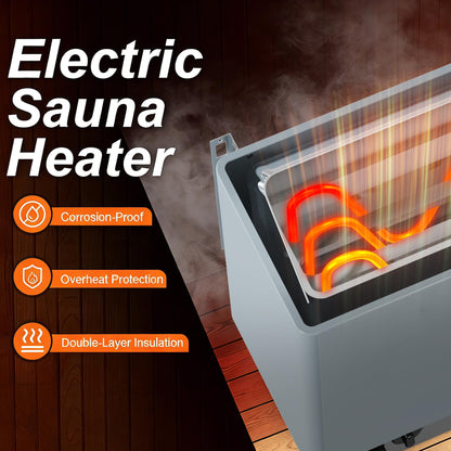 Drizzlen 2kW 110V Sauna Heater with Plug - Electric Sauna Heater, Plug and Play, Heats 100 cu. ft. in 30 Minutes