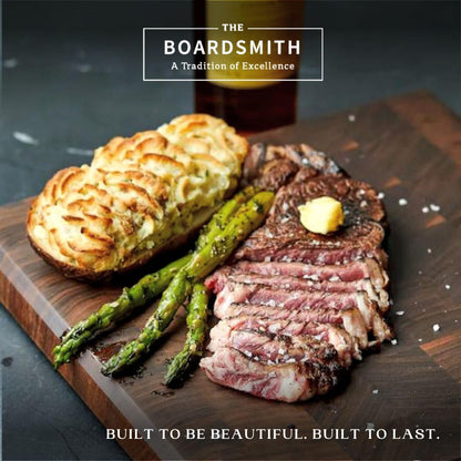 The Boardsmith Maple End Grain Cutting Board - Premium End Grain Butcher Block Wood Cutting Board for Kitchen - Food-Safe, Non-Slip, Sustainably Sourced Maple Wood (Medium)