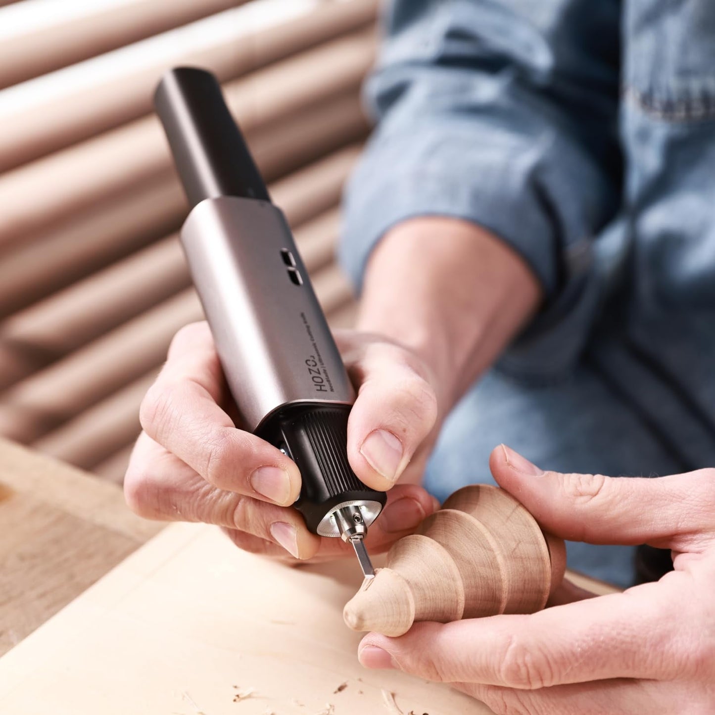 HOZO NeoBlade Wireless Ultrasonic Cutter – 40kHz Vibration & 40W Auto Power Adjustment, Replaceable Battery, Turbo Cooling, 2 Cutting Modes – For 3D Printing, Woodworking, Prototyping,Model Mods & DIY