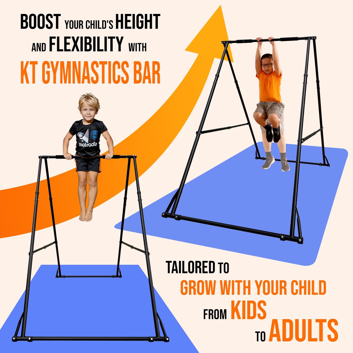 KHANH TRINH Foldable Pull Up Bar Stable Gymnastics Equipment Portable Aerial Yoga Stand Durable Frame For Hammock Chair, Therapy Sensory Swing. Adjustable Back Stretcher For Lower Back Pain Relief