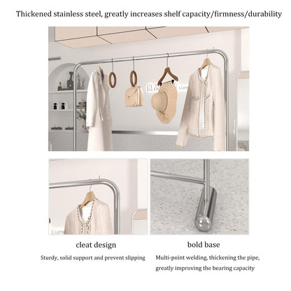 DFEDHF Industrial Plumbing Garment Rack Clothes Rails,Commercial Boutique Clothing Store Clothes Display Rack Heavy Duty Hanger,Multipurpose Clothes Rail Retail Store (L120*w40*h130cm)