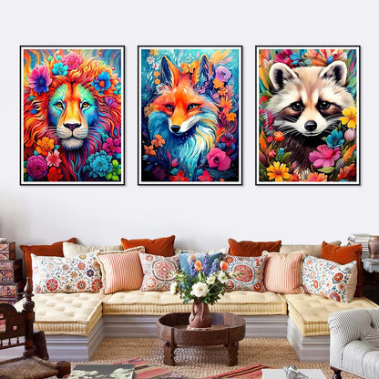 Stalente Diamond Painting Kits for Adults, 10 Pack 5D Diamond Art Kits for Beginners Round Full Drill Diamond Painting for Home Wall Decoration Gift 12×16inch, Animal