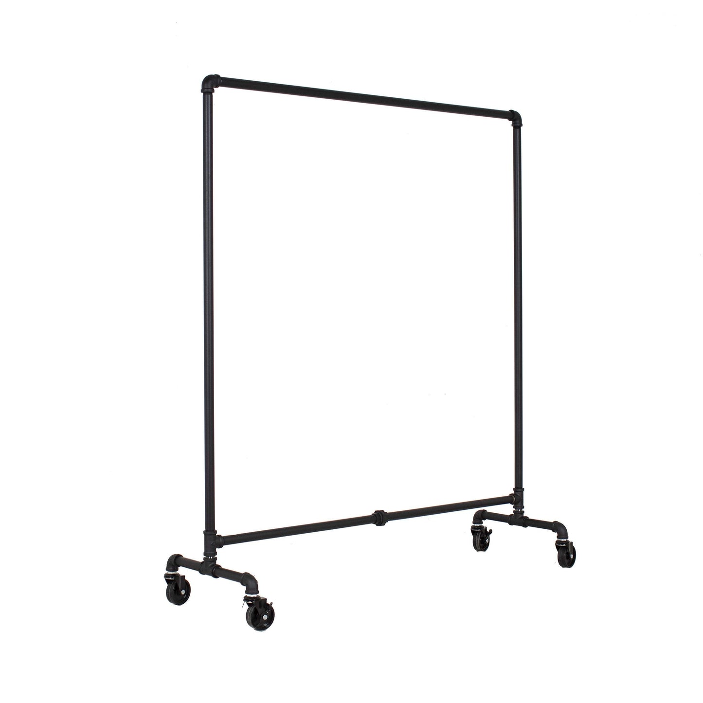 William Roberts Vintage Industrial Pipe Heavy-Duty Rolling Clothing Rack