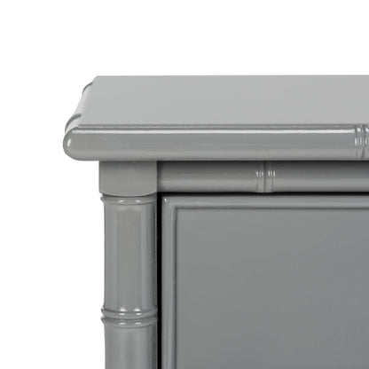 SAFAVIEH Furniture - Niah 2-Drawer Nightstand - Grey & Gold - Wood - Glam Hardware Design - Ideal for Bedroom, 23"W x 20"D x 25.25"H (NST3501C)