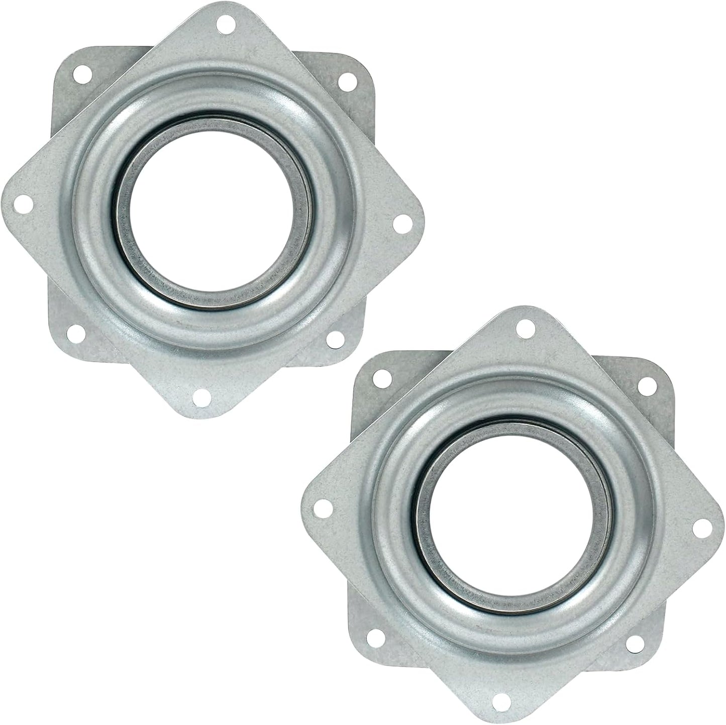 2pcs 3" Square Heavy Duty Lazy Susan Turntable, Steel Ball Bearing Rotating Tray for Dining Table, Pantry, Organizer