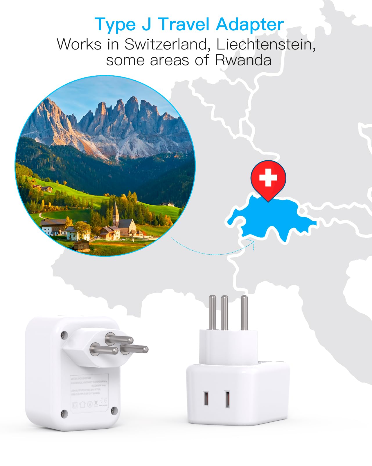 South Africa Travel Plug Adapter, HANYCONY Type M Power Adapter with 2 AC Outlets 3 USB Ports(2 USB C) for US to South Africa Botswana Namibia India Nepal Bhutan Sri Lanka