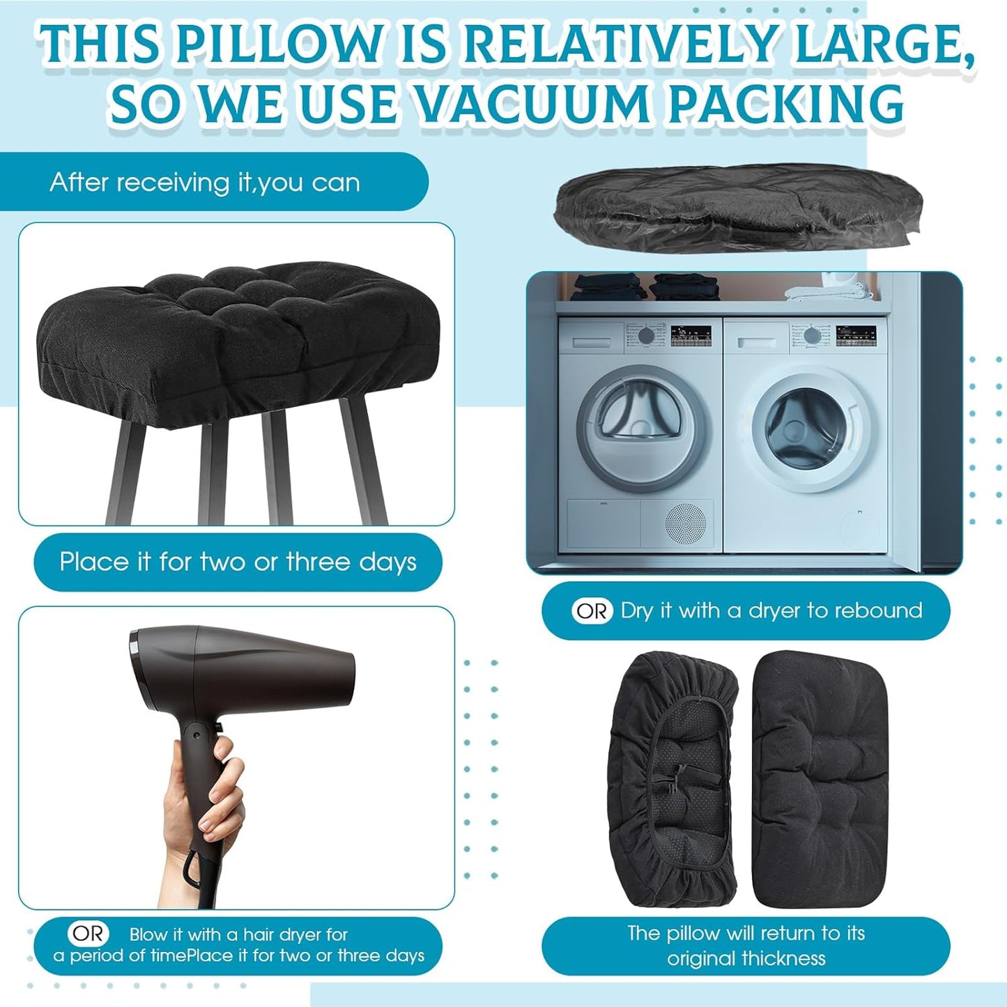 2 17 12 Inch Set Counter Marsui Pcs x Bar Stool Covers Rectangle Soft Bar Stool Cushions with Elastic Band Padded Seat