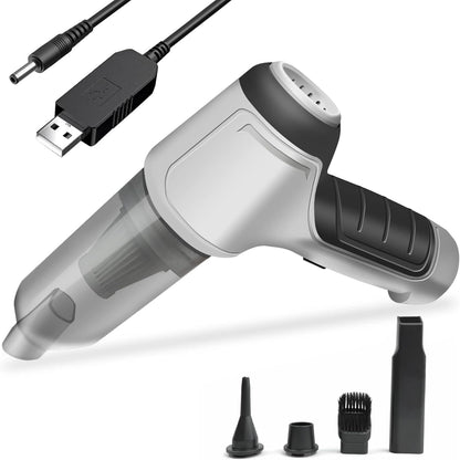 Strong Handheld Mini Portable Car Vacuum Cleaner & Blower, 2 in 1 with HEPA Filter, Lightweight Design