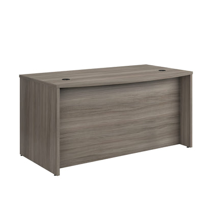 OfficeWorks by Sauder Affirm 60'' Bow Front Desk Shell, L: 34.25'' x W: 59.06'' x H: 29.29'', Hudson Elm