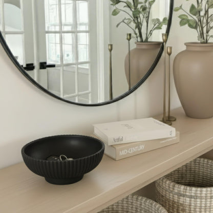 Decorative Concrete Fruit Bowl For Kitchen Counter Or Table Decor – Premium Quality Large Key Bowl Elevates Your Modern/Farmhouse Home Decoration, Showcasing Fruit or Seasonal Centerpieces in Style