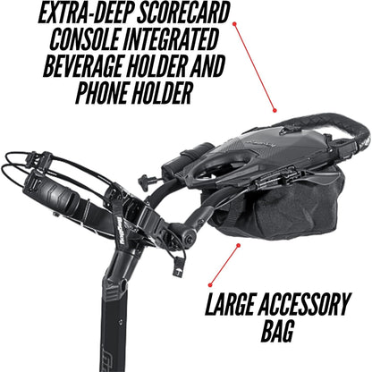 Bag Boy Quad Pro Push Cart, Silver/Black