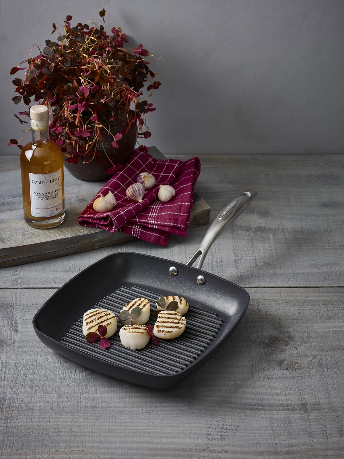Scanpan Pro IQ 10.5” Square Grill Pan - Easy-to-Use Nonstick Cookware - Dishwasher, Metal Utensil & Oven Safe - Made by Hand in Denmark