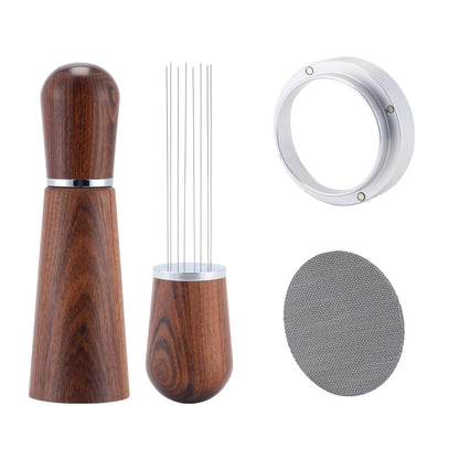 51mm Espresso Accessories Kit,316 Stainless Steel WDT Tool Espresso,Dosing Funnel and Puck Screen Set,Espresso Distribution Tool,Espresso Coffee Stirrer for Barista