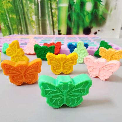 Tadonyny Mini Butterfly Silicone Molds for Chocolate Gummy Candy, Butterfly Mint Molds Ice Cube Molds with Scraper (butterfly)