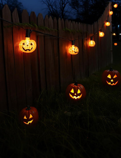 Hobbynors 10.5 Cozy Create a Timeless Halloween Welcome: Feet Classic Pumpkin String Lights, Plug-in & Extendable