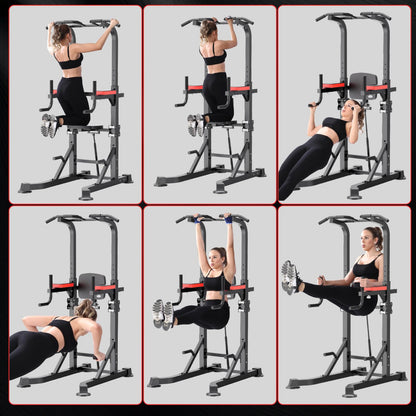 K KiNGKANG Power Tower Dip Station, Multi-Function Assistive Trainer Pull Up for Home Gym Muscle Building and Beginner Exercises,Load 450LBS