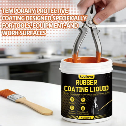 kuailaya Rubber Dip for Tools, Liquid Rubber Dip Tool Handle Dip Coating Effective Protection Slip Resistance Waterproof and Insulating Easy to Peel for Tool Protection, Creative DIY, Orange-red 300g