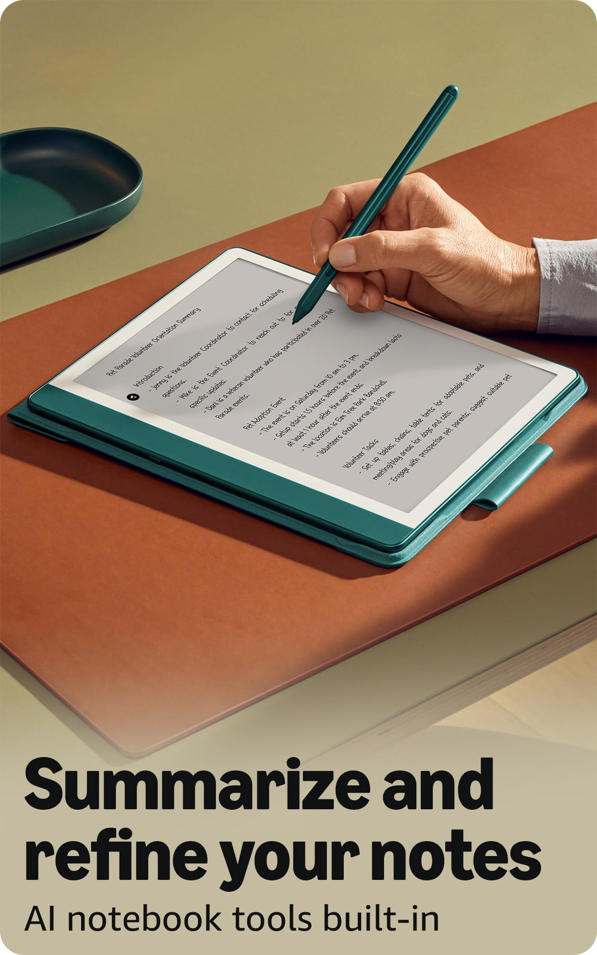 Amazon Kindle Scribe (32GB) - Your notes, documents and books, all in one place. With built-in AI notebook summarization. Includes Premium Pen - Tungsten