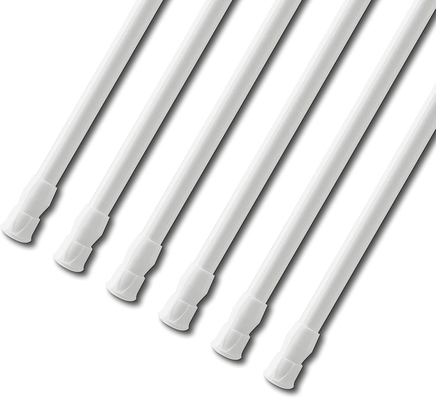 JAYE Adjustable Spring Tension Curtain Rods for Kitchen, Bathroom, Cupboard, Wardrobe, Window, DIY Projects (28"-48"