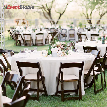 EventStable Titan Series 200 Resin Folding Chairs with 8 Dollies and 8 Straps Bundle - Black Indoor/Outdoor Lightweight Folding Chair - Padded Folding Chair for Weddings Parties Events