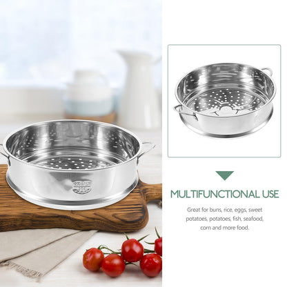 Hemoton 12 Inch Stainless Steel Steamer Basket Multi-Functional Kitchen Steamer Insert for Vegetables Seafood Eggs with Even Heat Distribution and Dishwasher Safe