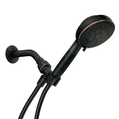 Moen Mediterranean Bronze Hydro Energetix High Pressure Shower Head with Handheld Sprayer Featuring 8 Spray Settings, 200H0BRB
