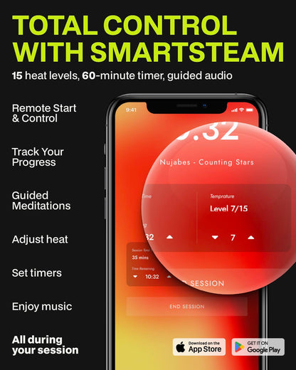 SAUNABOX® XL 2 Person Steam Sauna Tent | Portable Home Sauna Box for Indoor & Outdoor Use | SmartSteam Bluetooth Control | Compact, Quick-Setup & Hygienic for Detox, Relaxation & Recovery