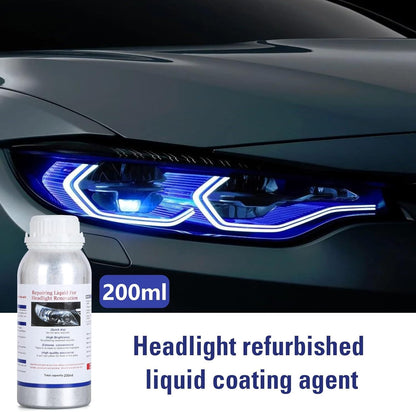 200ML Headlight Restoration Liquid - Automobile Lens Polish Repair Fluid for Headlight Yellowing, Haze, and Scratches