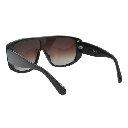 PASTL Women's Polarized Sunglasses Oversized Square Shield Style UV400 Black, Brown
