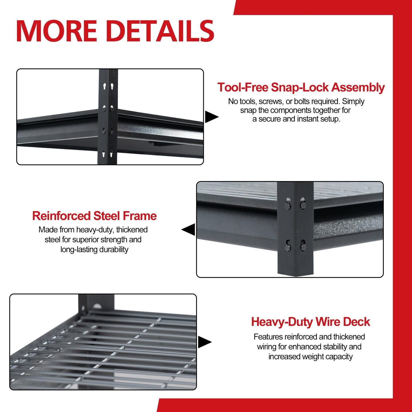 Shuntong The Atlas 8000LBS Ultra Heavy Duty Garage Shelving, 72”W Storage Shelves, Adjustable NSF Certified Metal Industrial Rack for Warehouse Basement, 72" W x 24" D x 72" H