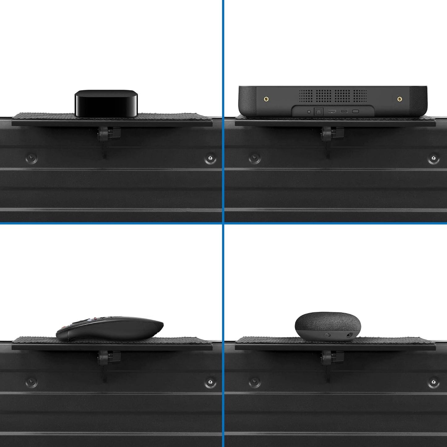 12 13.2 lb Mount-It! Above TV Shelf for Wall Mounted TV Adjustable No-Drill TV Top Shelf for Cable Box & Streaming